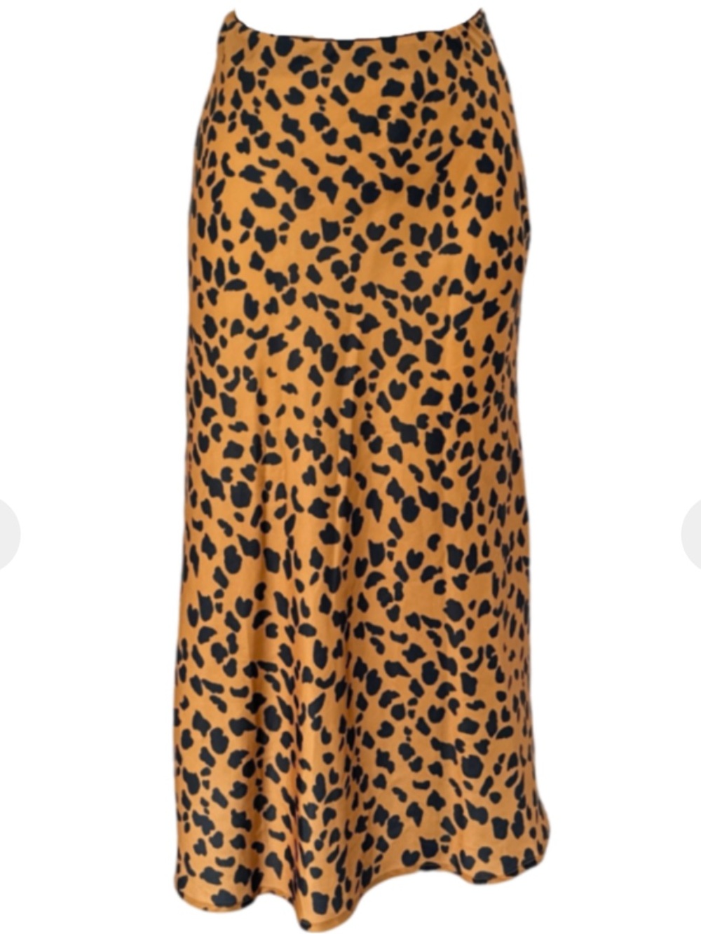 Leopard-Print Satin Midi Skirt - Urban Outfitters size small